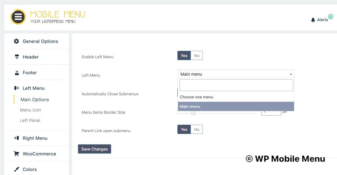 How to assign a WordPress menu to the Left Menu Panel? 1 Assign WordPress Menu
