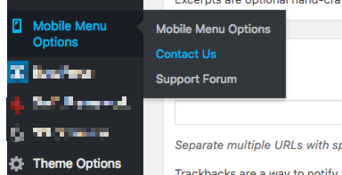 I have a doubt and I need help. How to contact the support of WP Mobile Menu? 1 Contact WP Mobile Menu