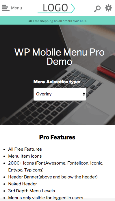 Menu Panels Display Type 4 overlay