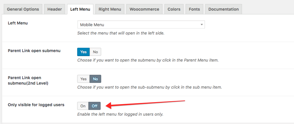 Menu only visible for logged in users 1 menu logged in user