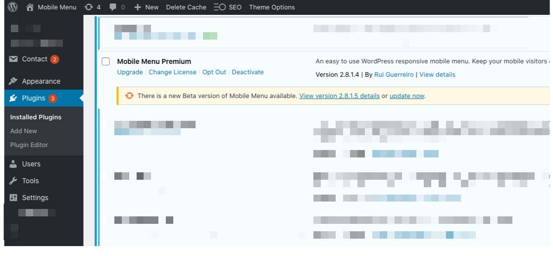 How to join the WP Mobile Menu Beta Program of the premium versions 2 Mobile Menu Beta Update